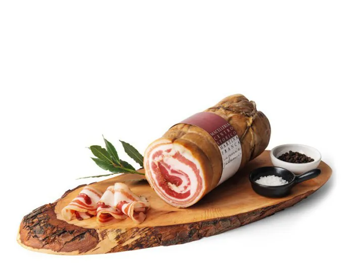 Pancetta arrotolata pugliese made in Valle d'Itria online Pancetta arrotolata pugliese made in Valle d'Itria online